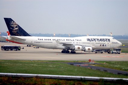 Boeing B747-428 TF-AAK (Called Ed Force One.  Carrying heavy metal band Iron Maiden around on their world tour..JPG